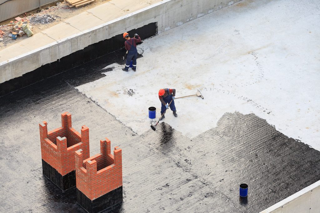 flat roof waterproofing contractor works